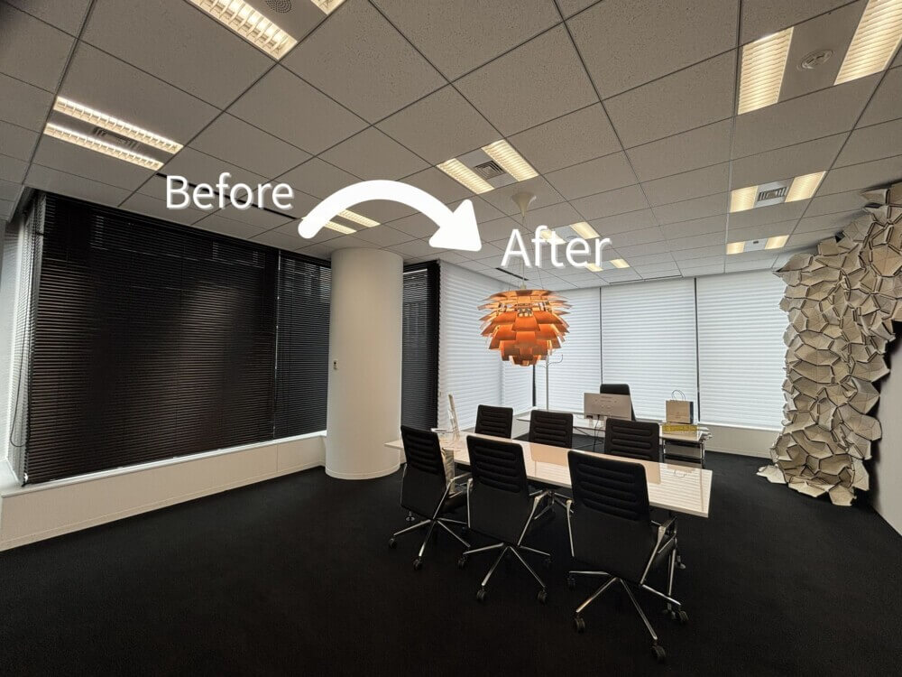 ハンターダグラス シルエットシェードで魅せるオフィス空間