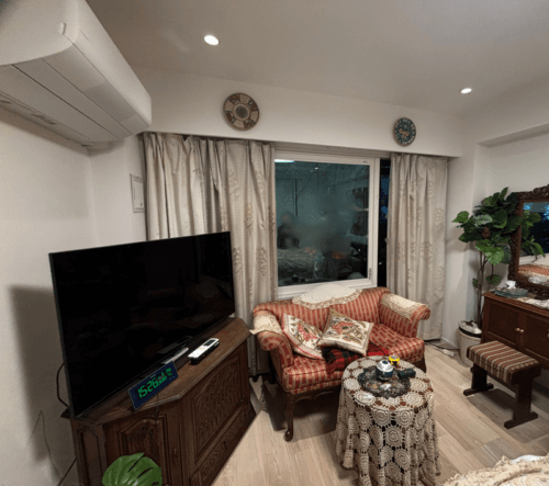 クラシカルな空間に調和するバランスカーテンへの掛け替え