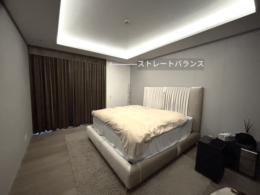 ストレートバランス装飾でホテルライクなオーダーカーテン東京