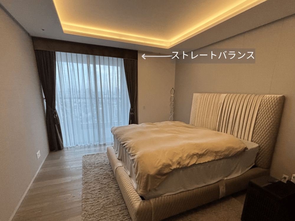 ストレートバランス装飾でホテルライクなオーダーカーテン東京